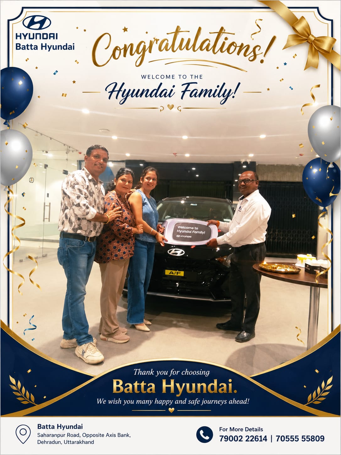 New Hyundai Car Delivery Celebration At Batta Hyundai Dehradun