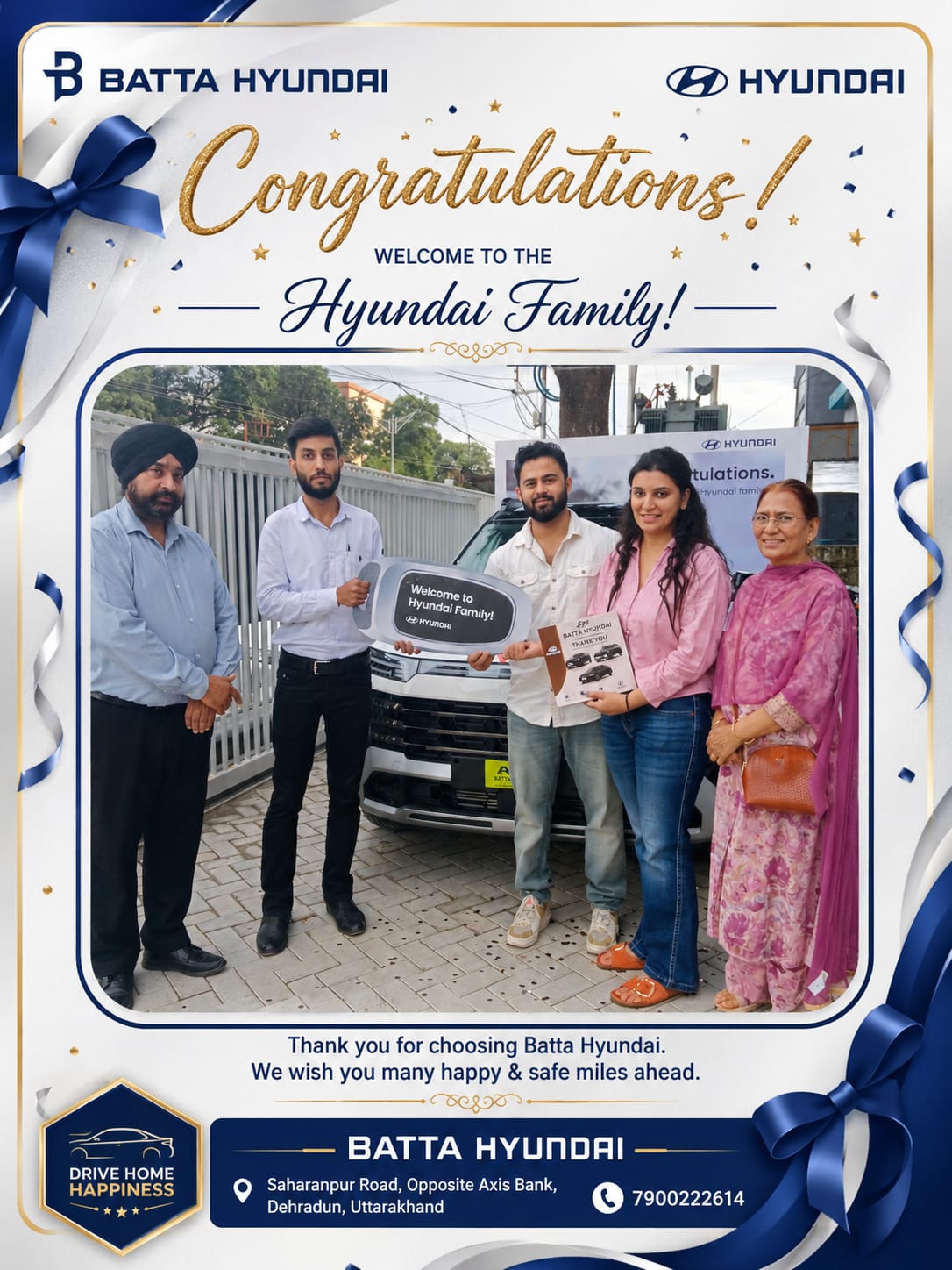 New Hyundai SUV Car Delivery Celebration At Batta Hyundai Dehradun