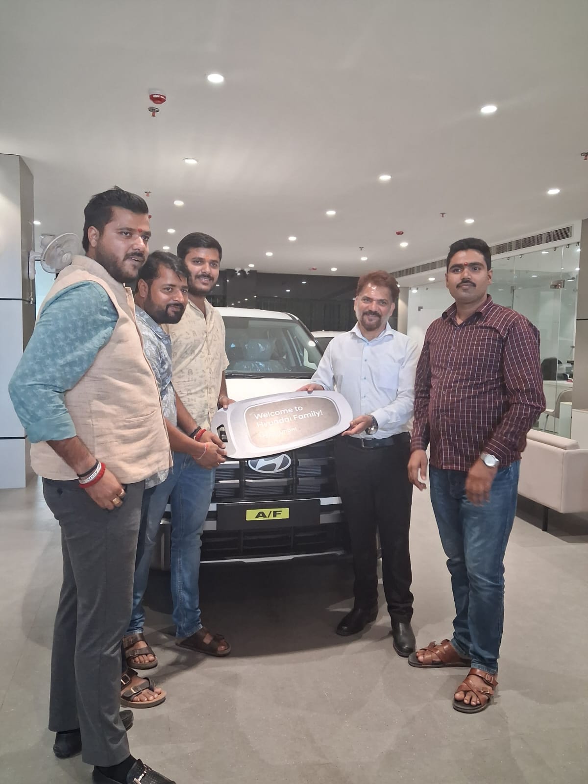 White Hyundai Creta Delivery Celebration At Batta Hyundai Dehradun